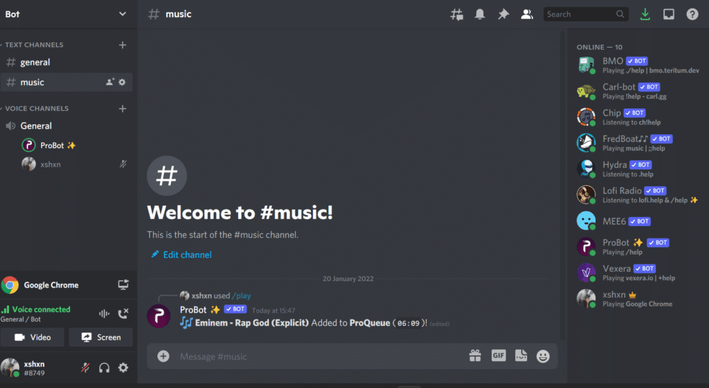 Probot Discord Musik Bot