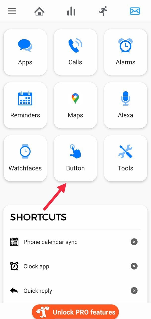 amazfit notify button