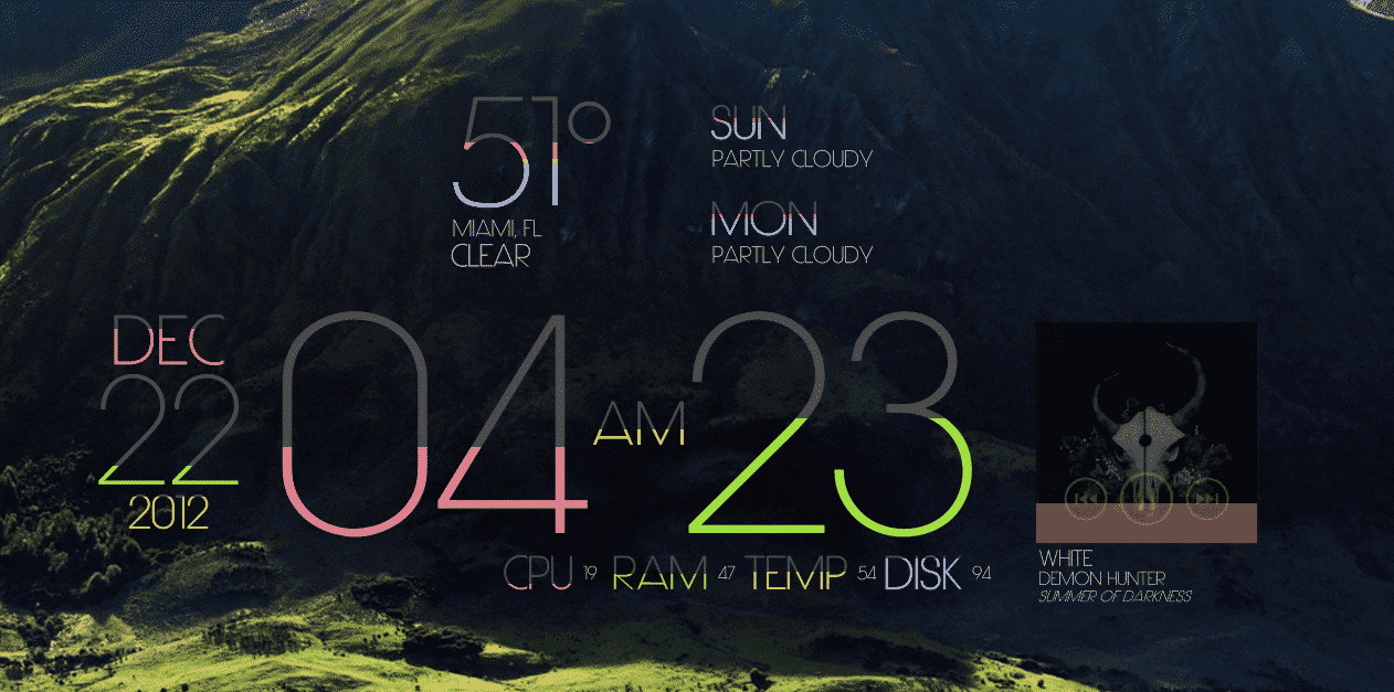 lim!t - mejor skin de rainmeter para PC con windows