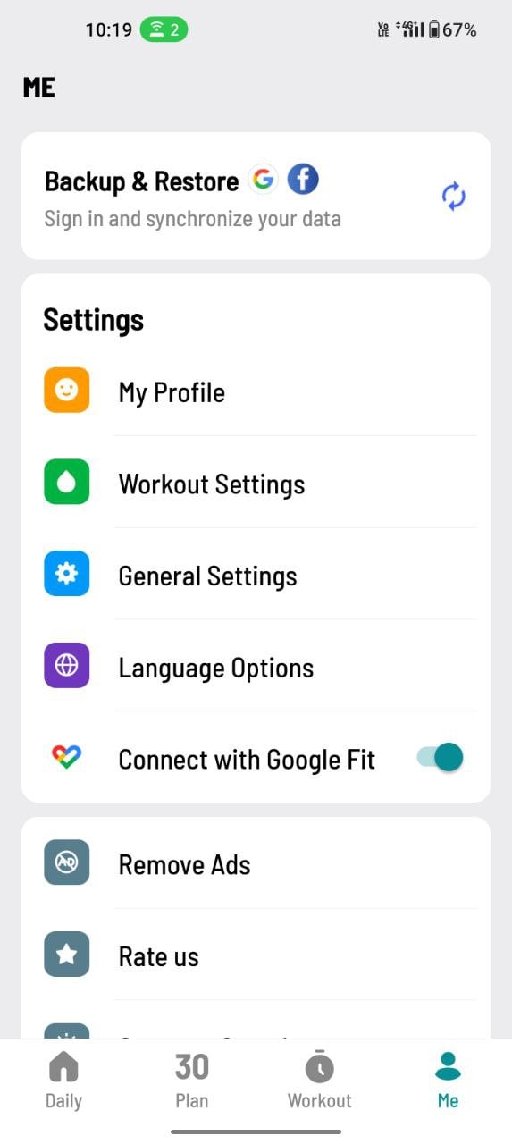 screeshots utilizzo app dumbell workout