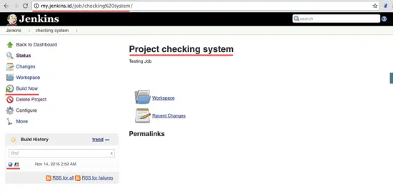 Iniciar un trabajo de Jenkins