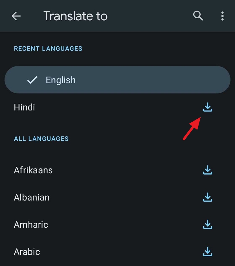 baixar idiomas para uso offline no google tradutor