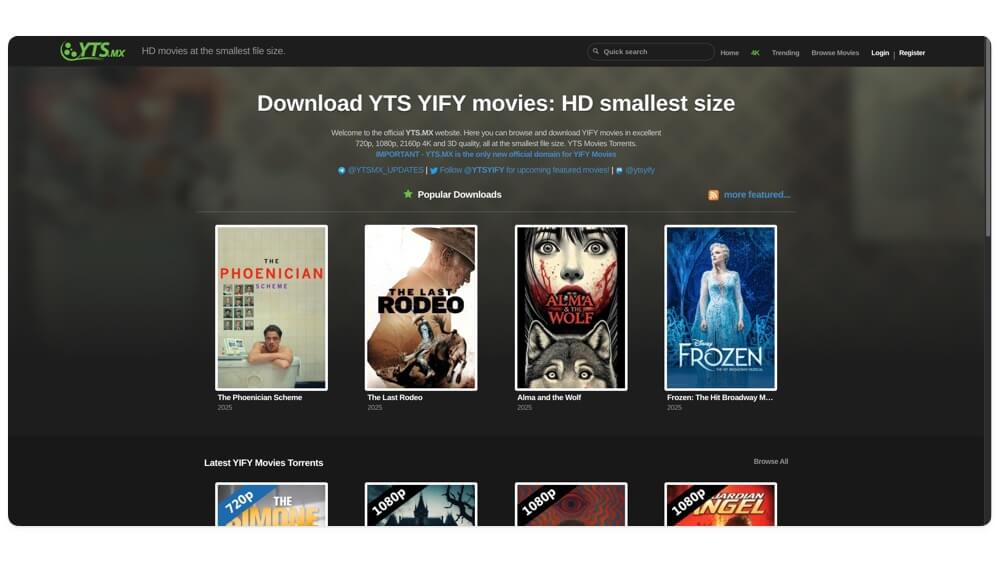 site de film yts