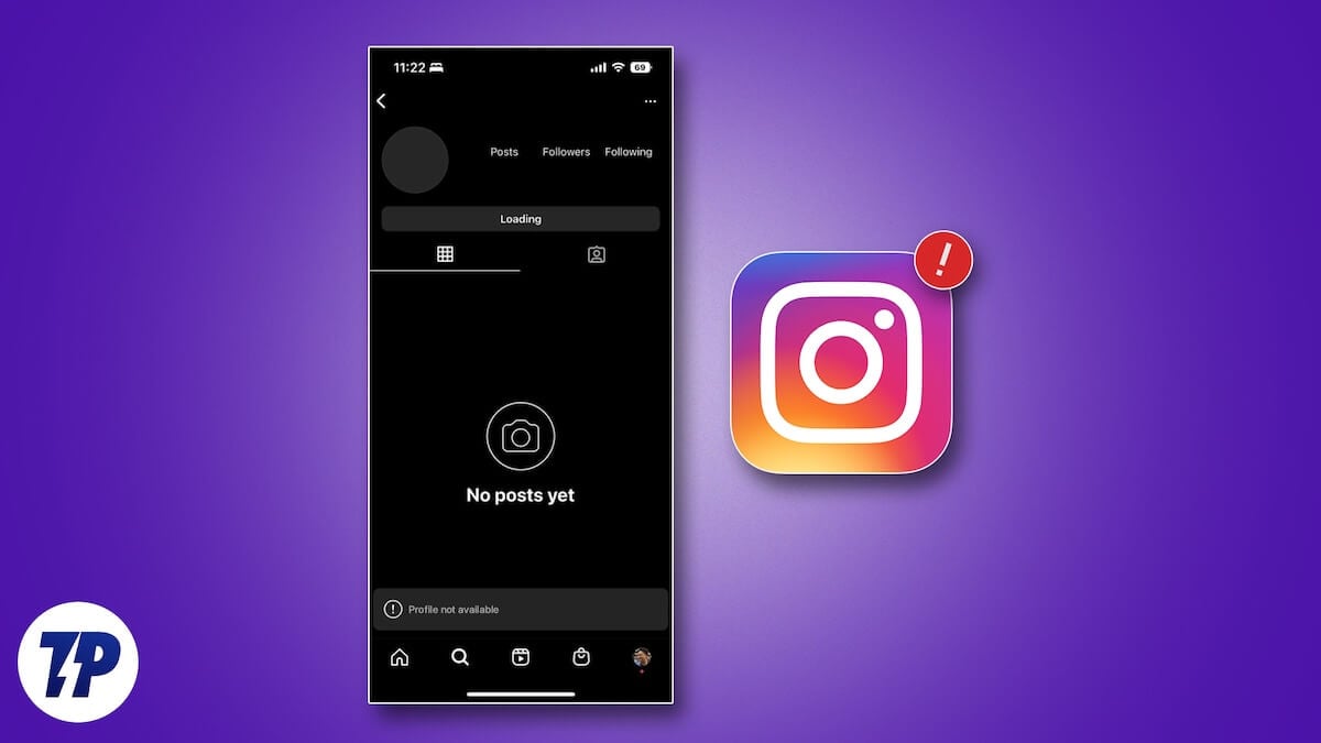 corriger l'erreur de profil non disponible sur instagram