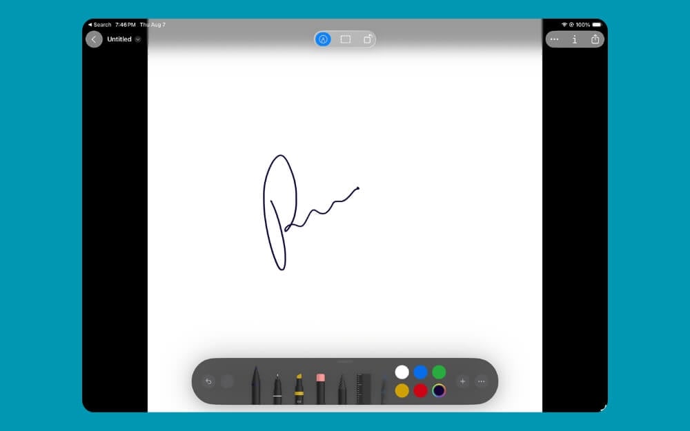 iPadOS 26 서명 관리