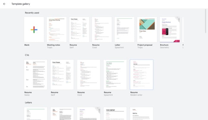 шаблон google docs