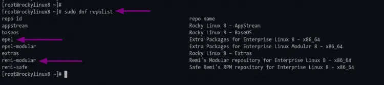 Verificando el repositorio EPEL y REMI