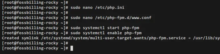 démarrer activer php-fpm