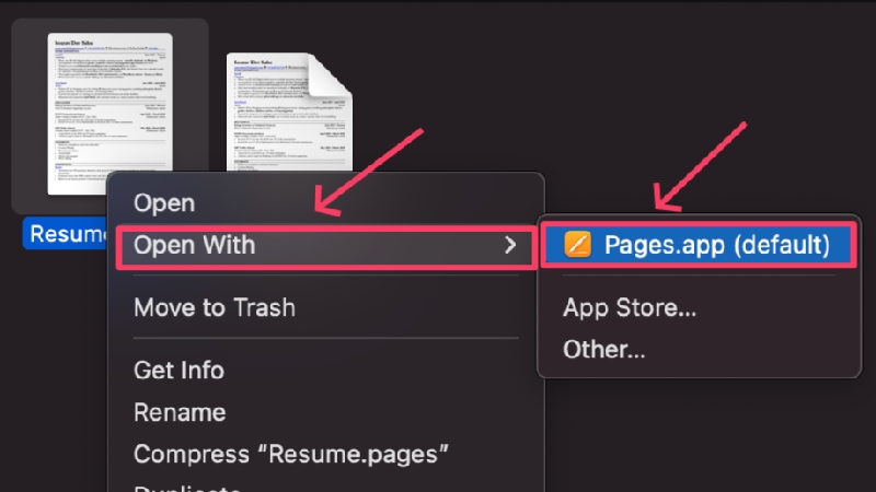 Pagesでファイルを開く