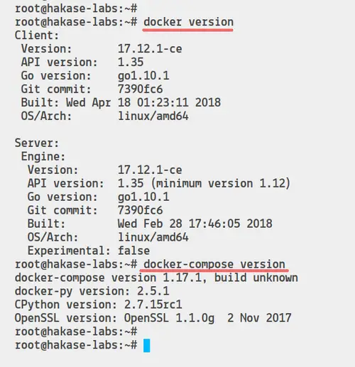 Dockerのバージョンを確認