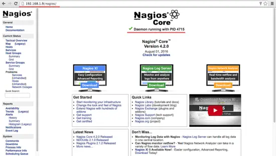 Panel de control de Nagios