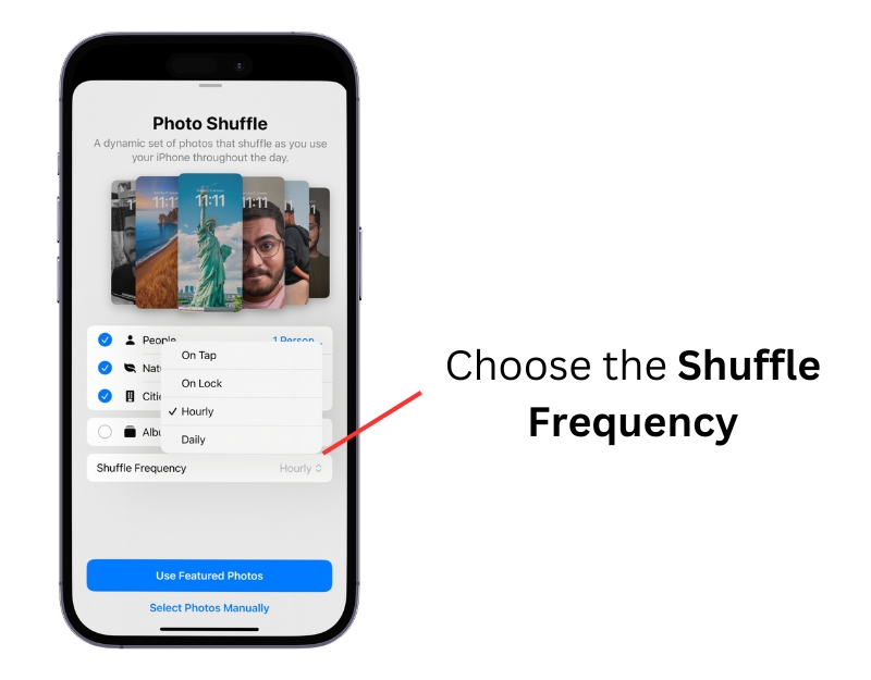 choisir la fréquence de shuffle