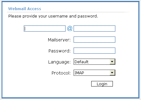 Atmail にログイン