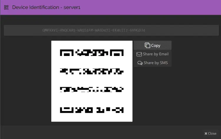 id do dispositivo server1