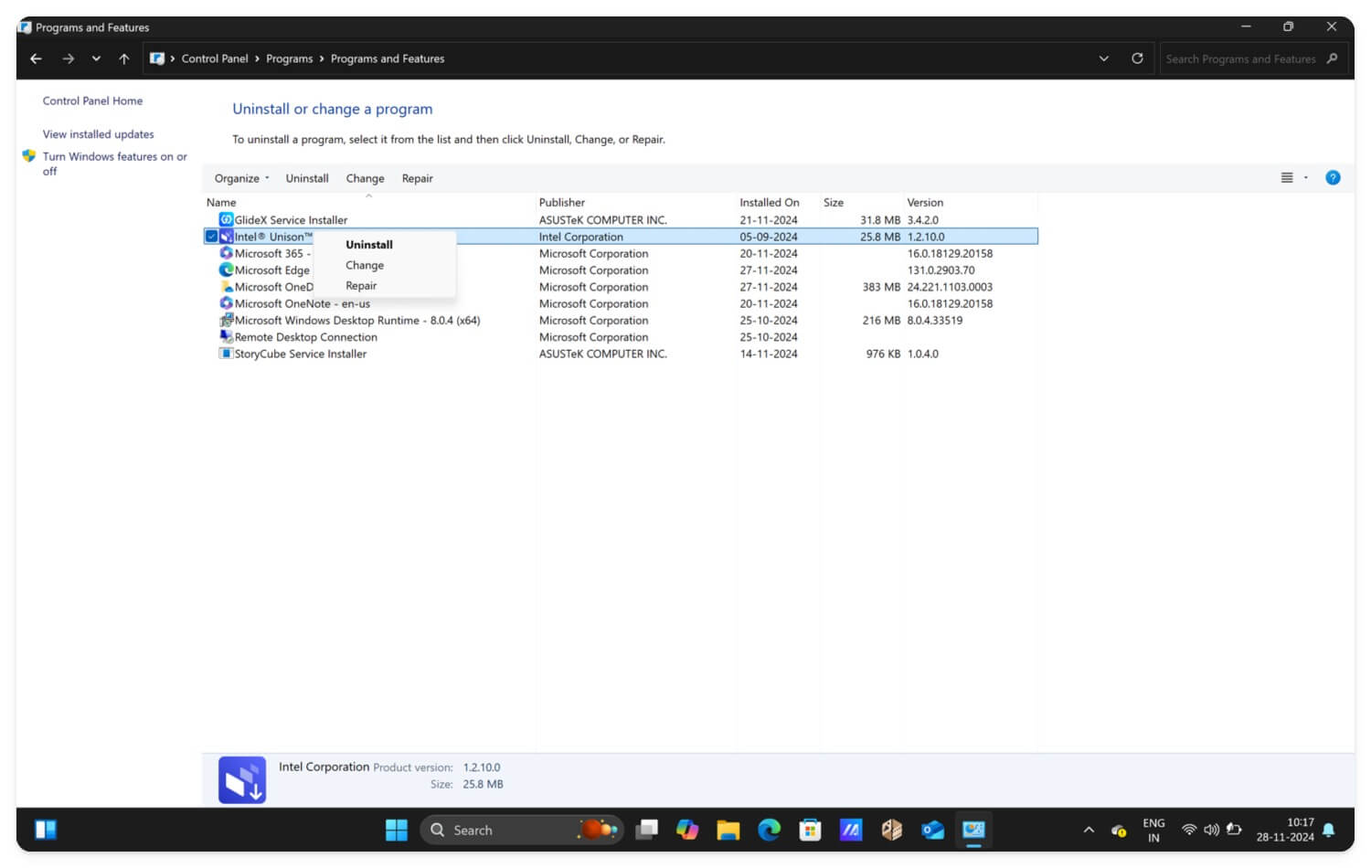 disinstalla programmi sospetti su windows