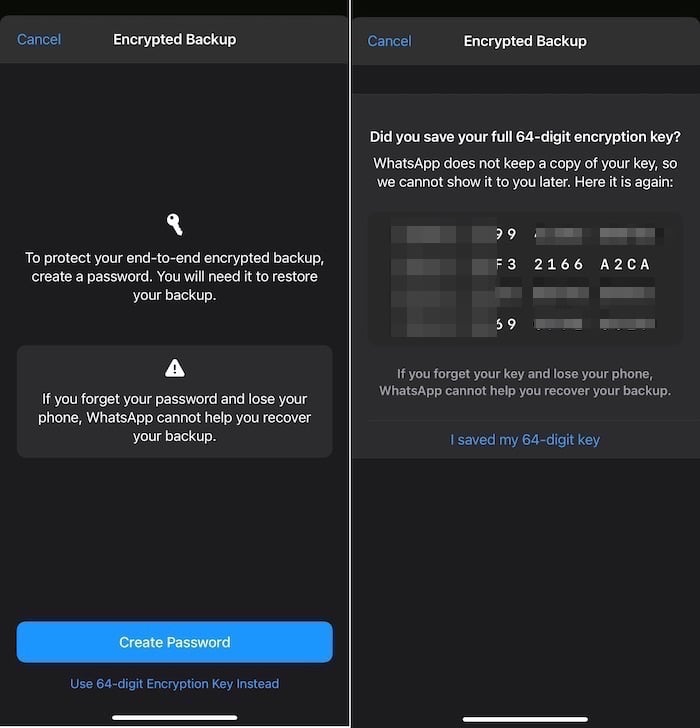 ativar backup e2ee no whatsapp