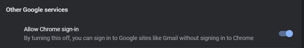 chrome sign-in