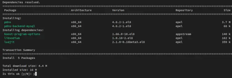 instalar powerdns