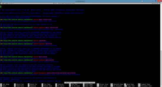 Fichier sources.list d'Ubuntu.