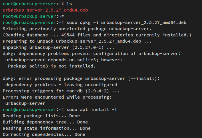 Installation beheben