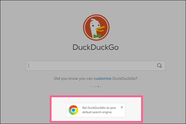 duckduckgo chrome start
