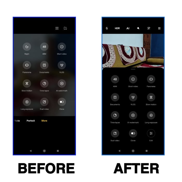 camera modes in miui