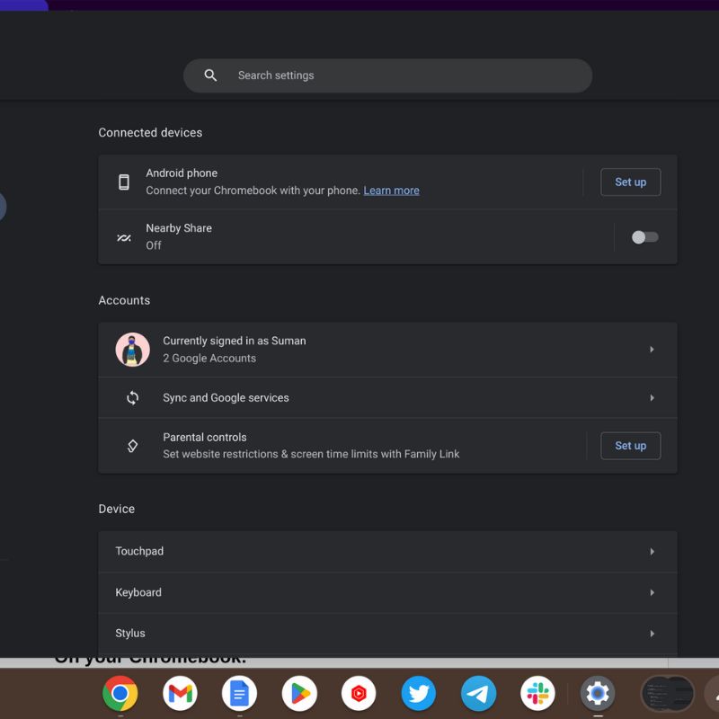 configure seu android