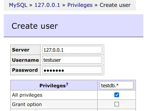 criar usuário