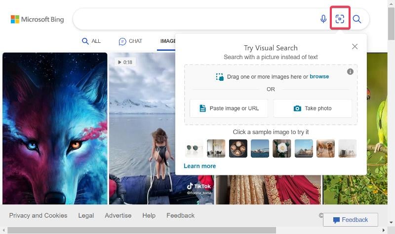 поиск изображений bing