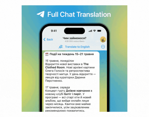 traduci interi messaggi di gruppo su telegram