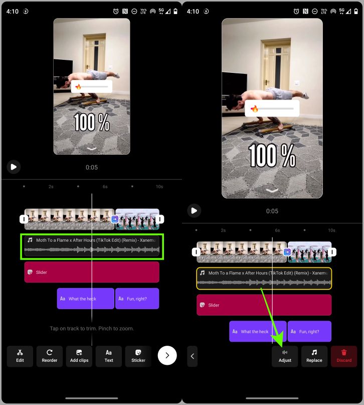 édition de la musique dans les reels sur instagram