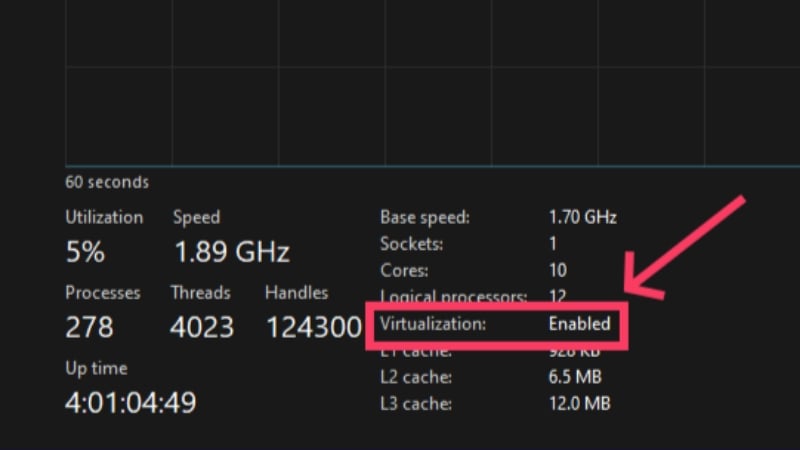 vérifier la virtualisation sur windows