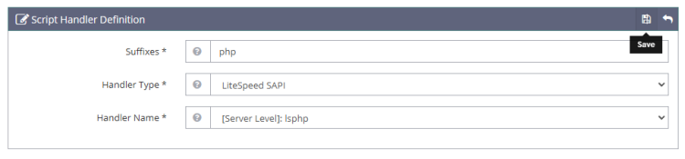 OpenLiteSpeed Skript-Handler-Definition