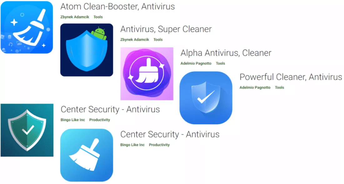 mit Malware infizierte Antivirus-Apps