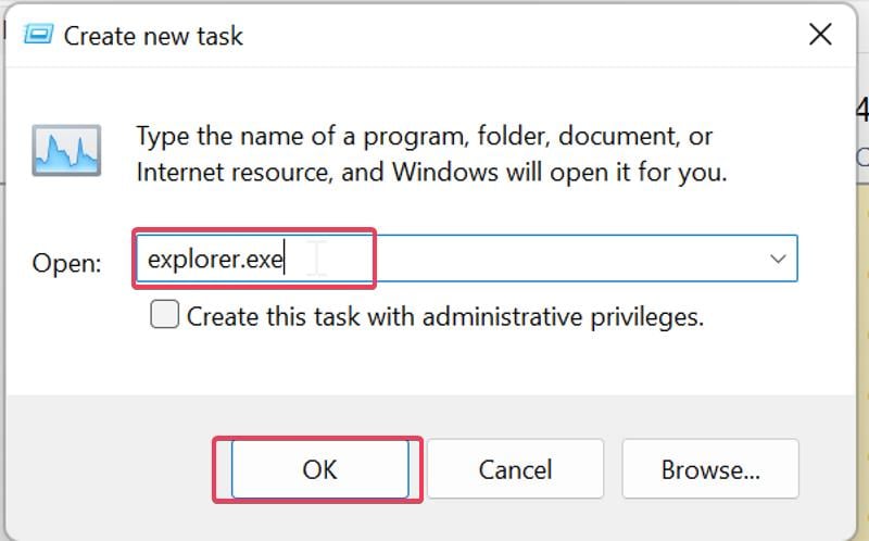 riavviare windows explorer