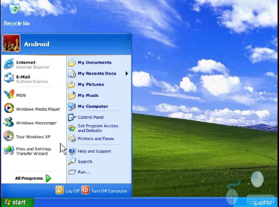 Windows XPエミュレーター