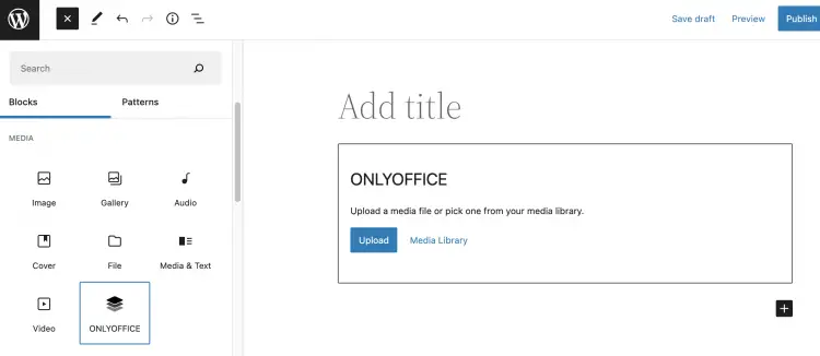 WordPressのONLYOFFICEブロック