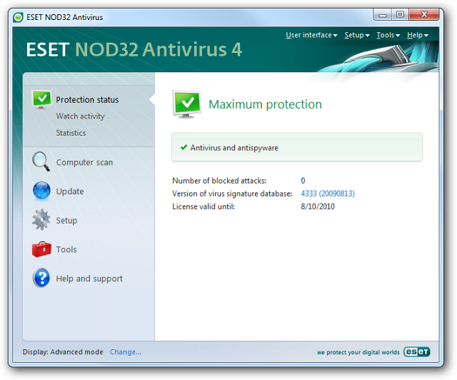 nod32-user-interface