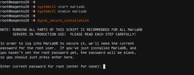 MariaDBのrootパスワードを設定