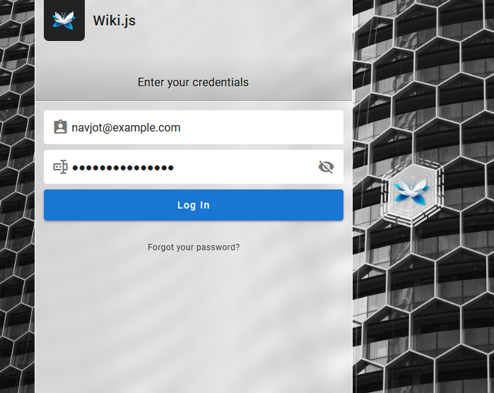 Pagina di Accesso di Wiki.js