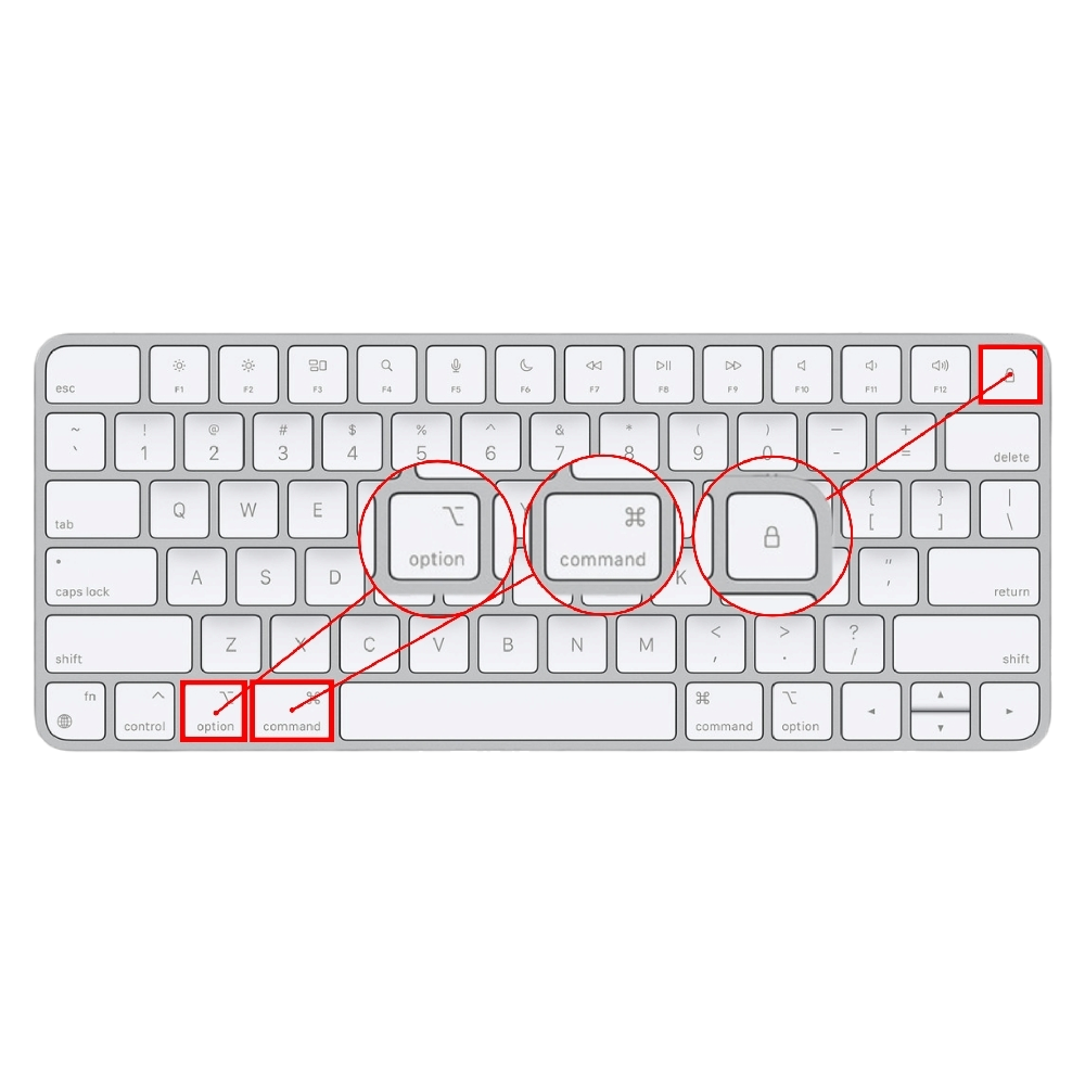 option + commande + alimentation/eject