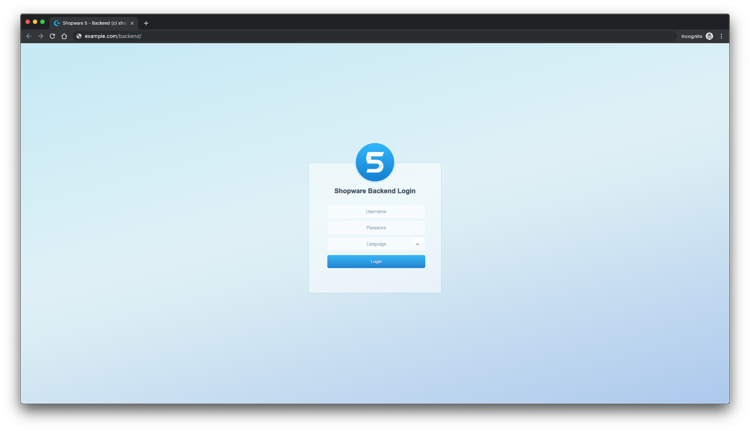 Connexion Shopware