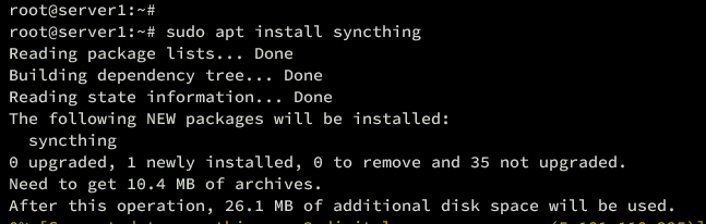 instalar syncthing