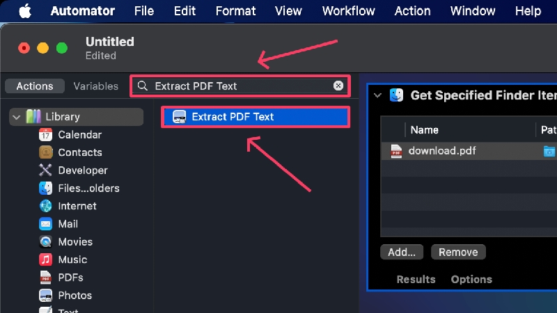 estrae testo da pdf