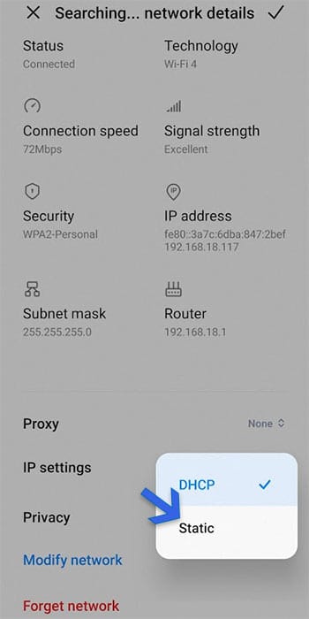 Statische IP-Einstellungen - DNS