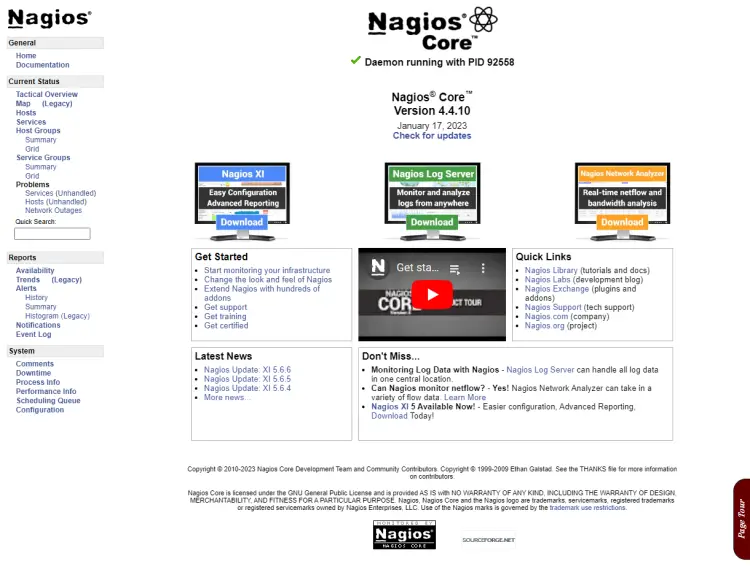 Nagios 홈페이지