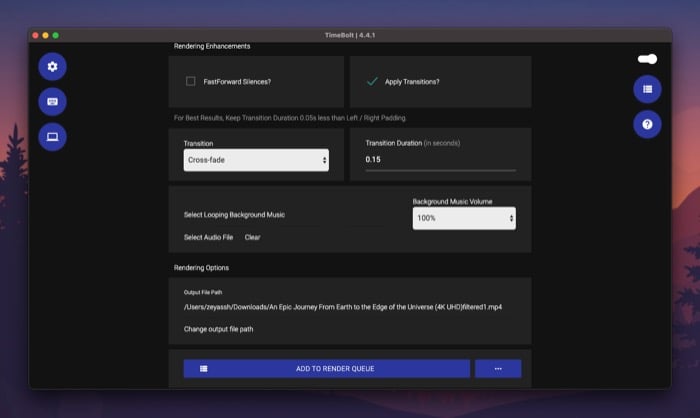 add transition in timebolt