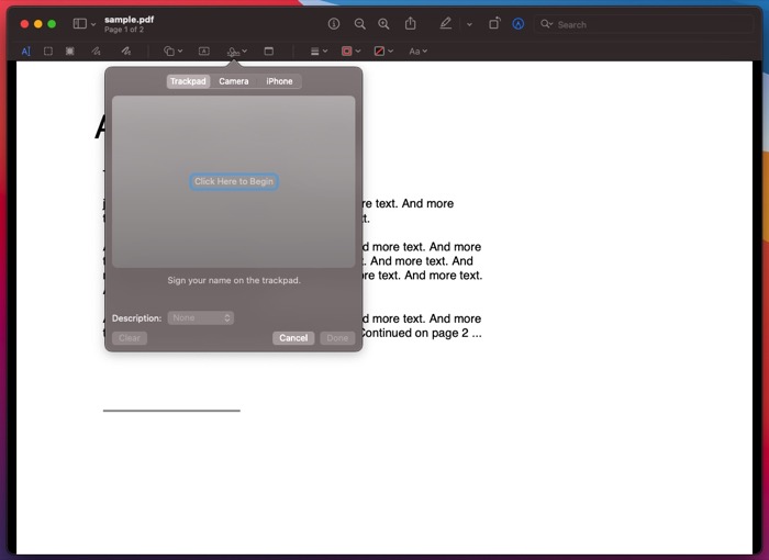 firmar electrónicamente un documento pdf en mac