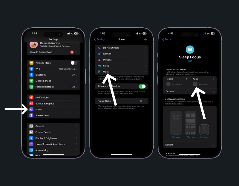 So bearbeiten Sie den Fokusmodus auf dem iPhone