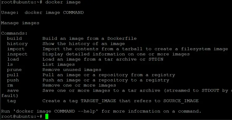 docker image CLIオプション